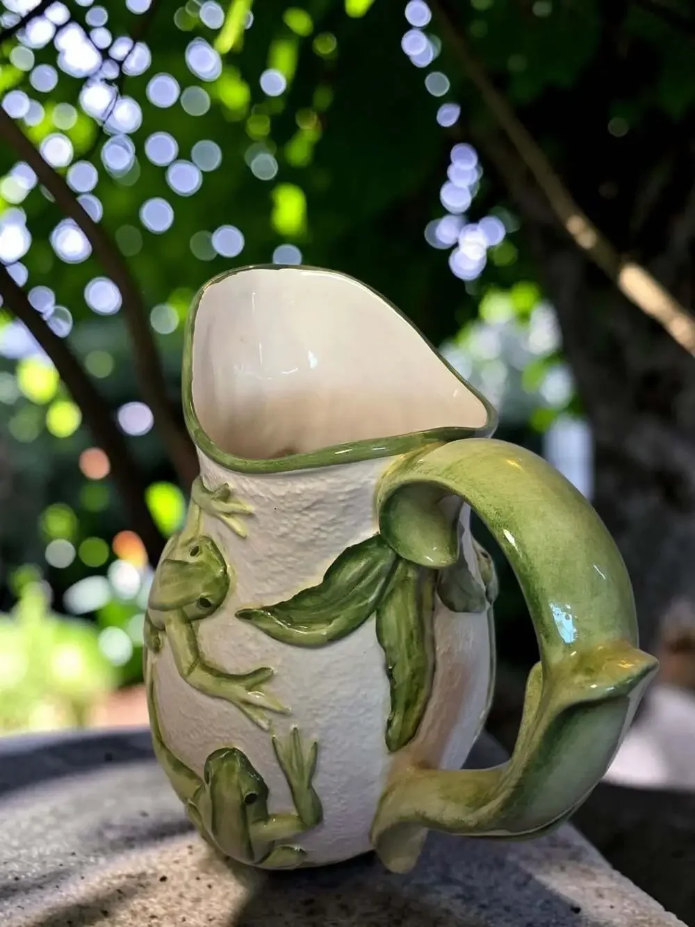 San Marco Italian Majolica Ceramic Frog Pitcher
